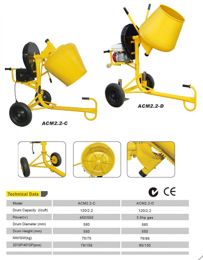 мини легковес машины конкретного смесителя 650W с мини насосом 2